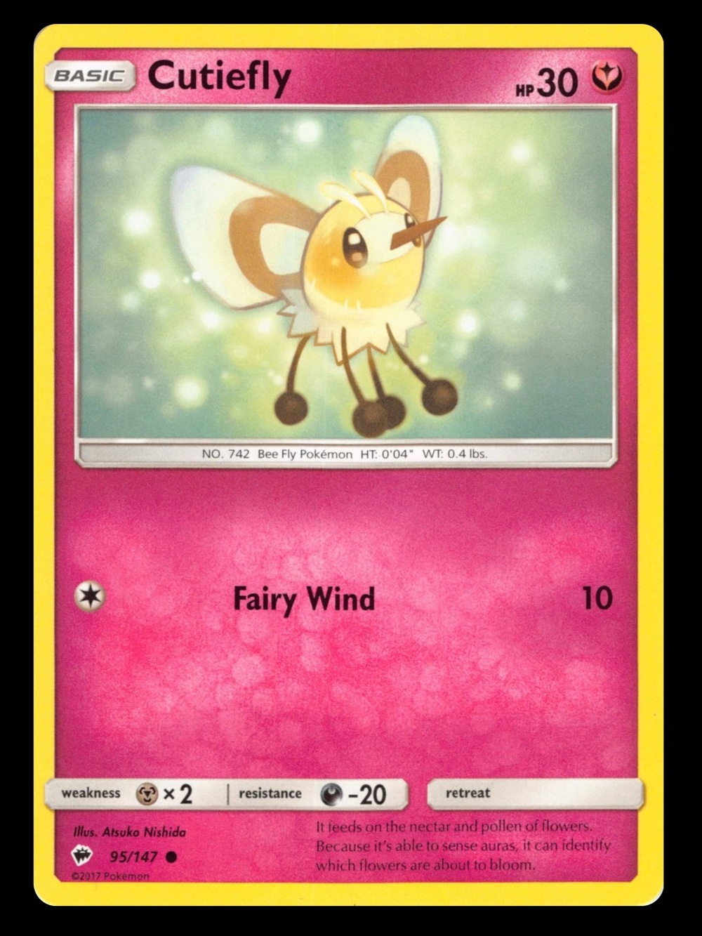 POKEMON CARD TCG - Cutiefly - Burning Shadows - Common - 95/147